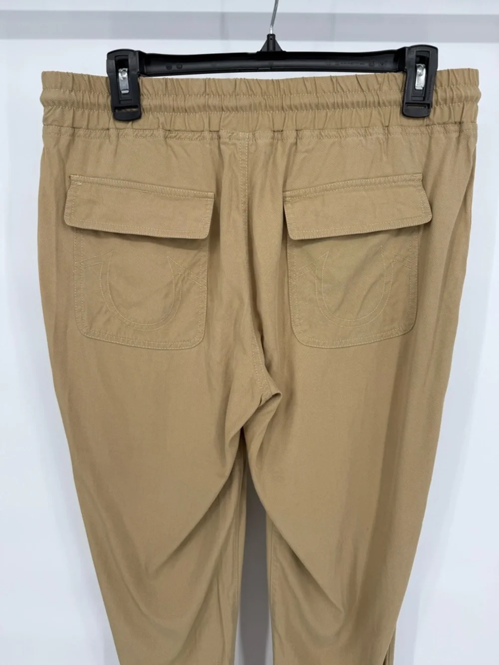 True Religion Rolled Jogger Pants Relaxed Drawstring Casual Streetwear Light Med